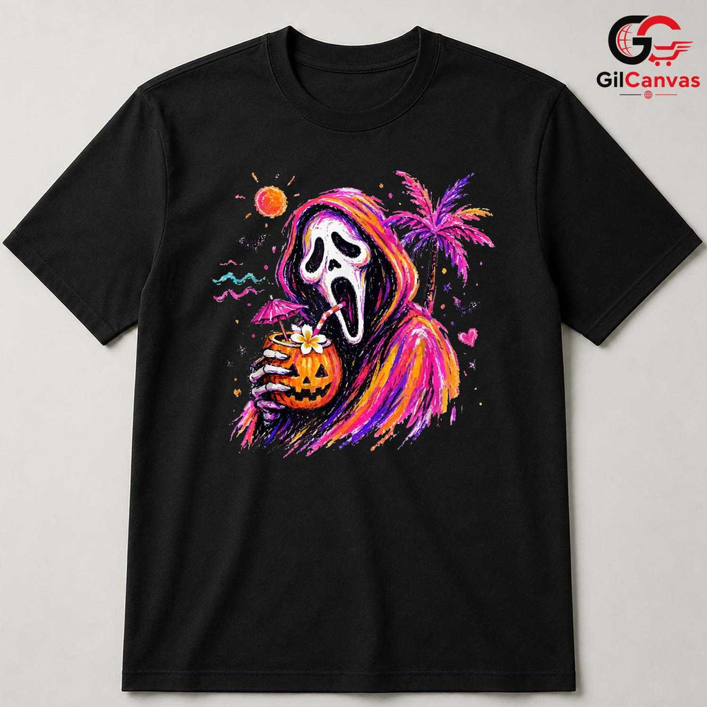Ghost Character Halloween T-Shirt Unisex Spooky Party Celebration Gift Adults