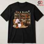 Ghost Reading Halloween T-Shirt Unisex Spooky Book Lover Gift Idea For Kids