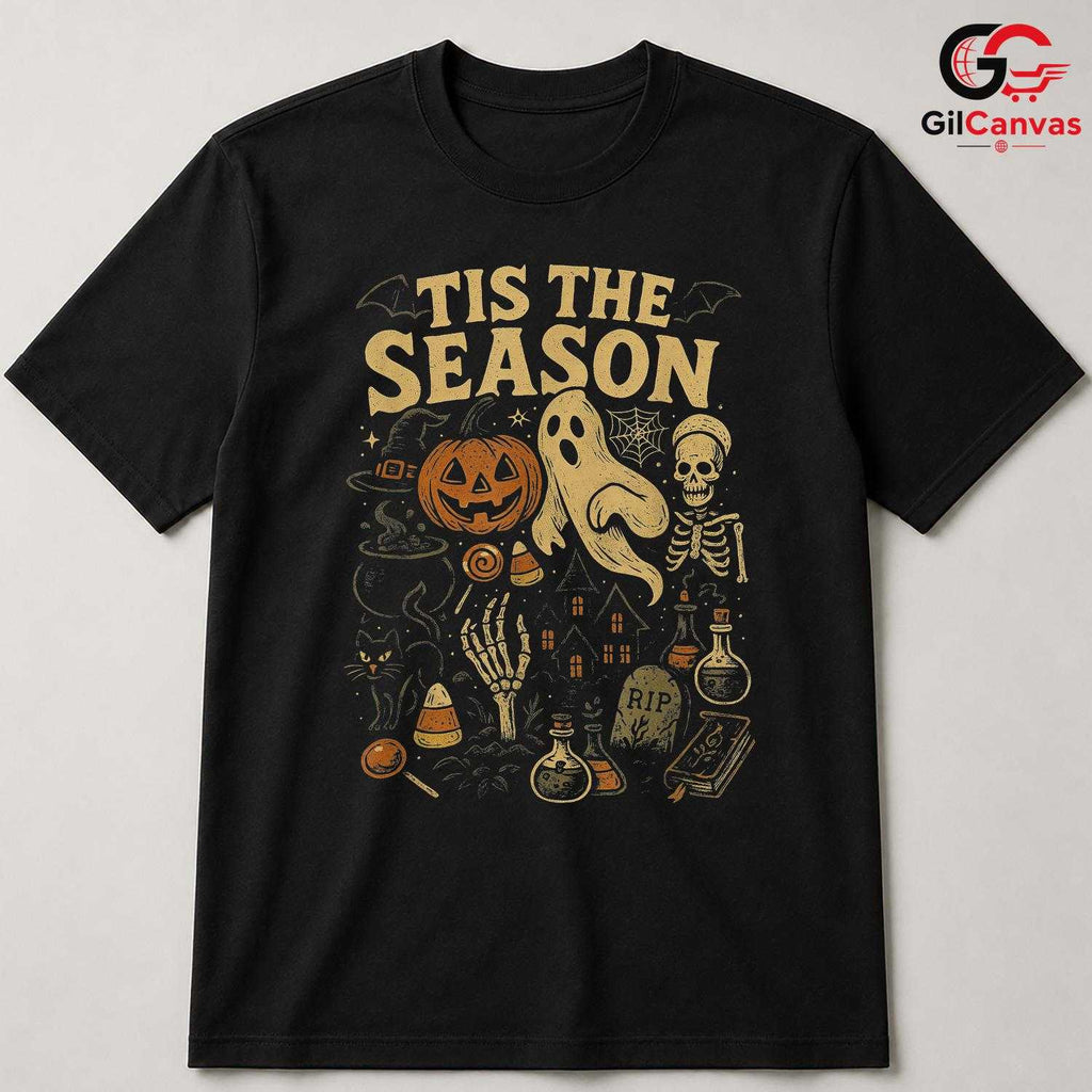 Ghosts Pumpkins Spooky Tee Shirt Unisex Fun Halloween Gift Idea For Adults