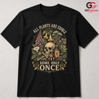 Gothic Edible Plant Skull T-Shirt Halloween Nature Lover Unisex Graphic Tee