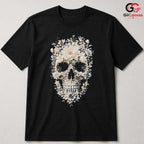 Gothic Floral Skull T-Shirt Dark Academia Halloween Unisex Celebration Apparel
