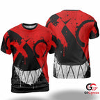 Grinning Face Art 3D T-Shirt, Unique Unisex Halloween Graphic Tee For Events