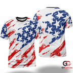 Grunge American Flag 3D T-Shirt, Patriotic Unisex Independence Day Graphic Tee Gift