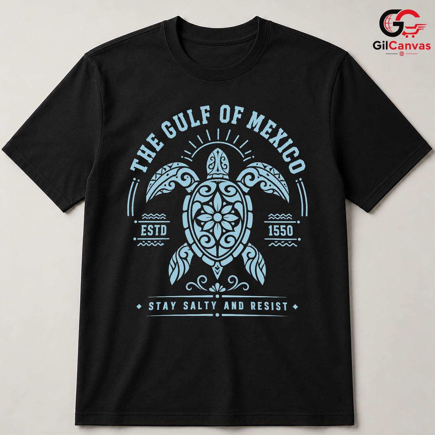 Gulf Of Mexico Turtle T-Shirt Vintage Coastal Beach Unisex Summer Vacation Tee