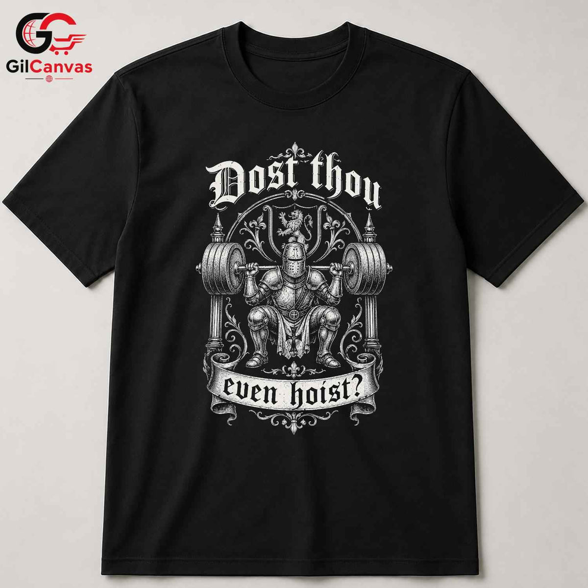 Gym Knight Workout T-Shirt Motivational Humor Custom Design Men Women Apparel