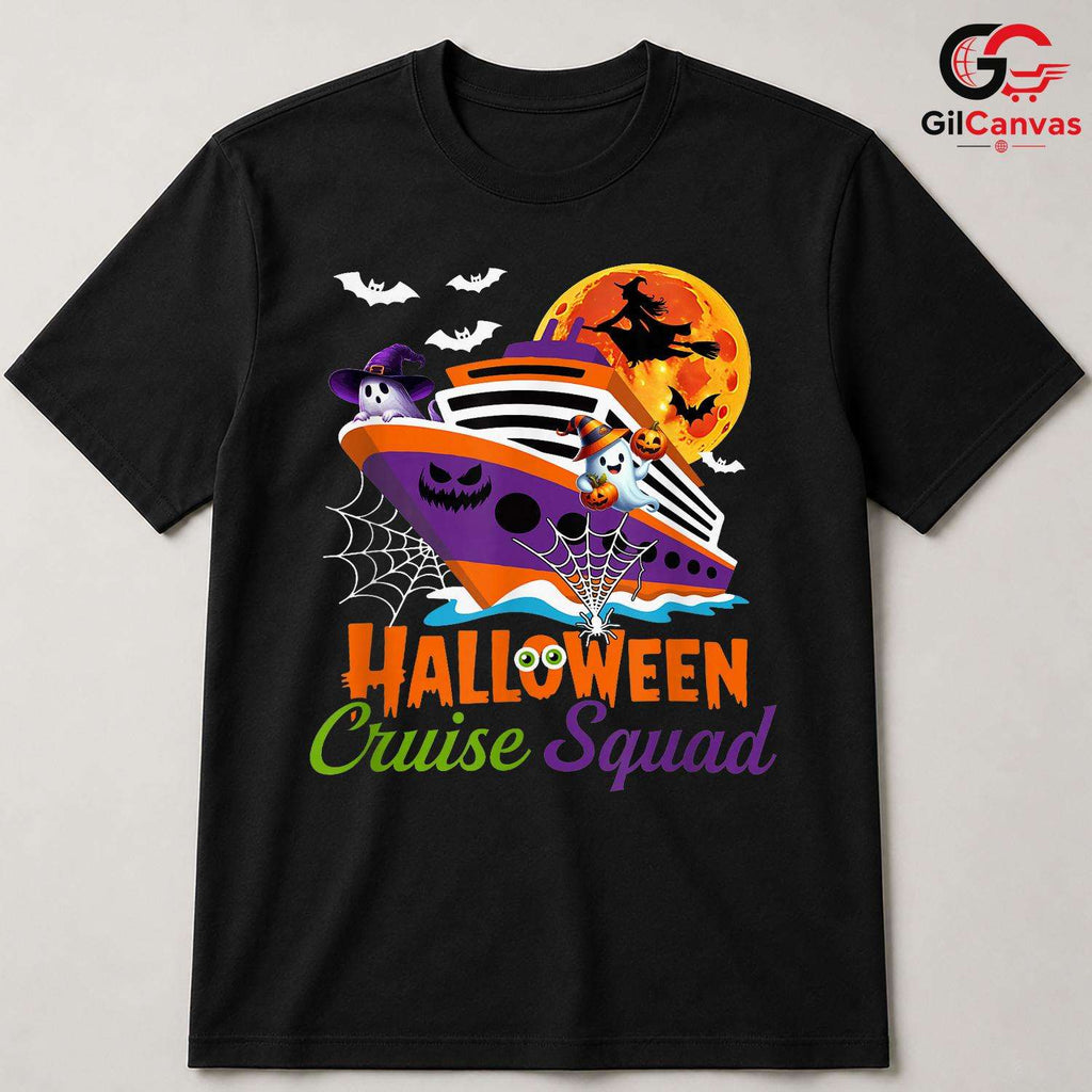 Halloween Cruise Squad Tee Shirt Unisex Spooky Trip Gift For Kids And Adults