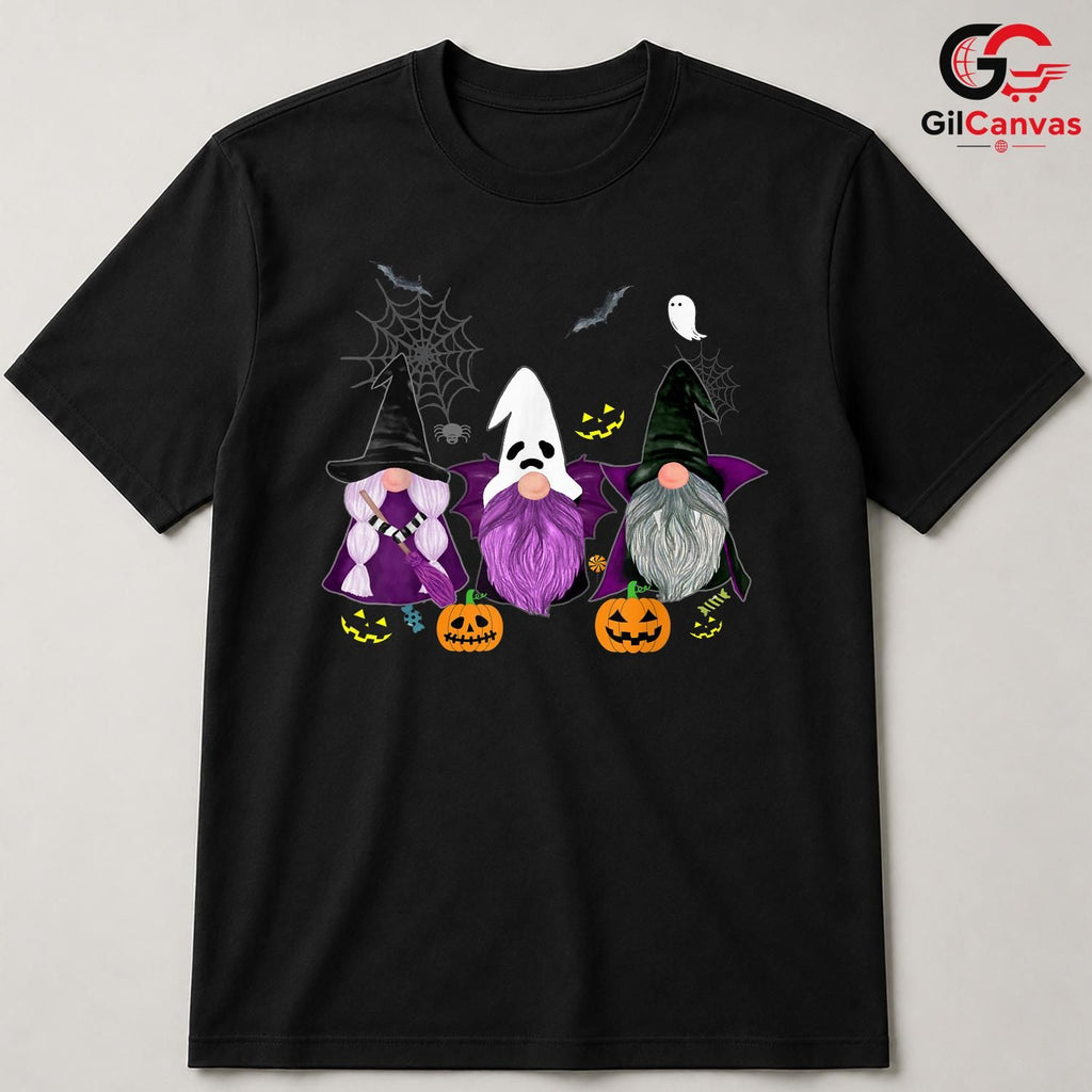 Halloween Gnome Spooky Tee Shirt Unisex Fun Fall Celebration Gift For Kids