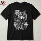 Halloween Wolf Graphic Tee Animal Nature Fan Perfect Gift Men Women Apparel