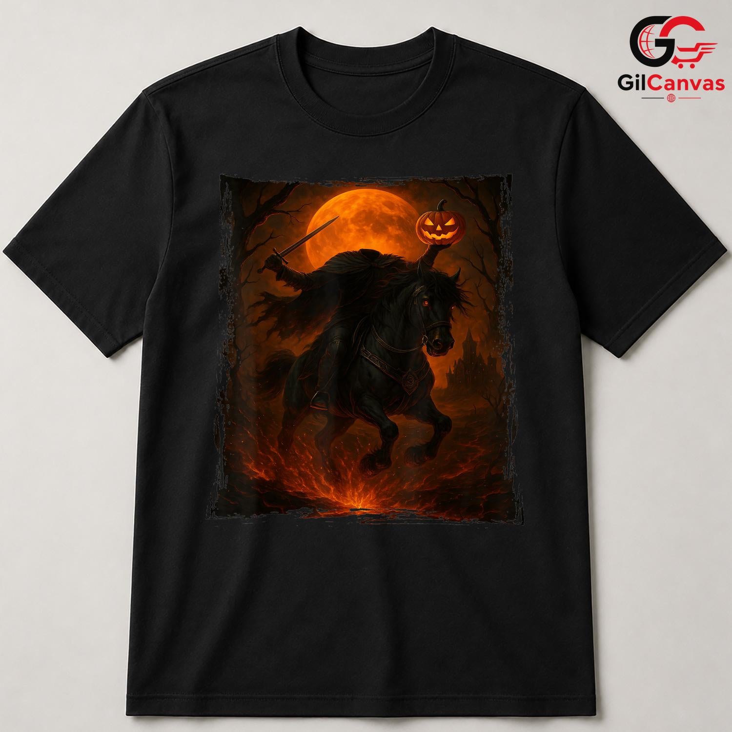 Headless Horseman Spooky T-Shirt Unisex Fun Halloween Gift Idea For Adults