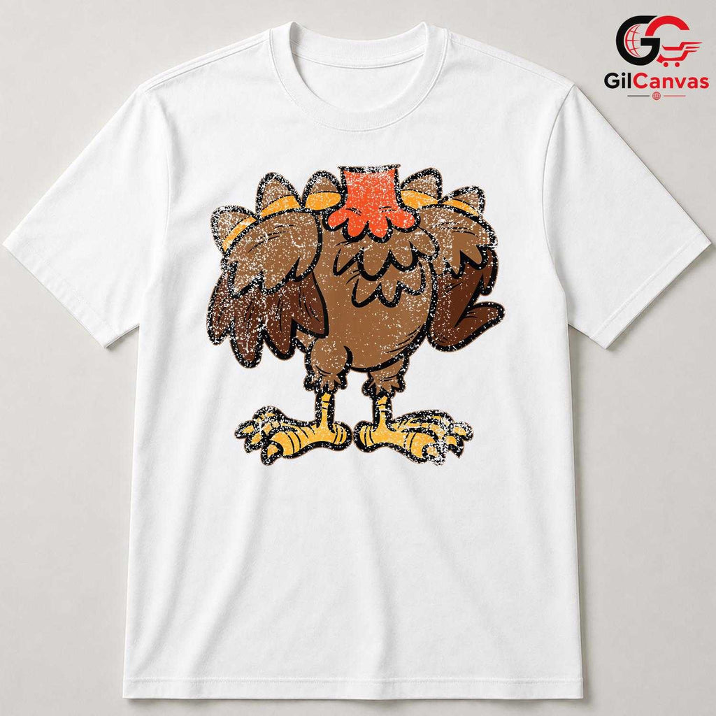 Headless Turkey Funny T-Shirt Unisex Vintage Thanksgiving Dinner Gift Family