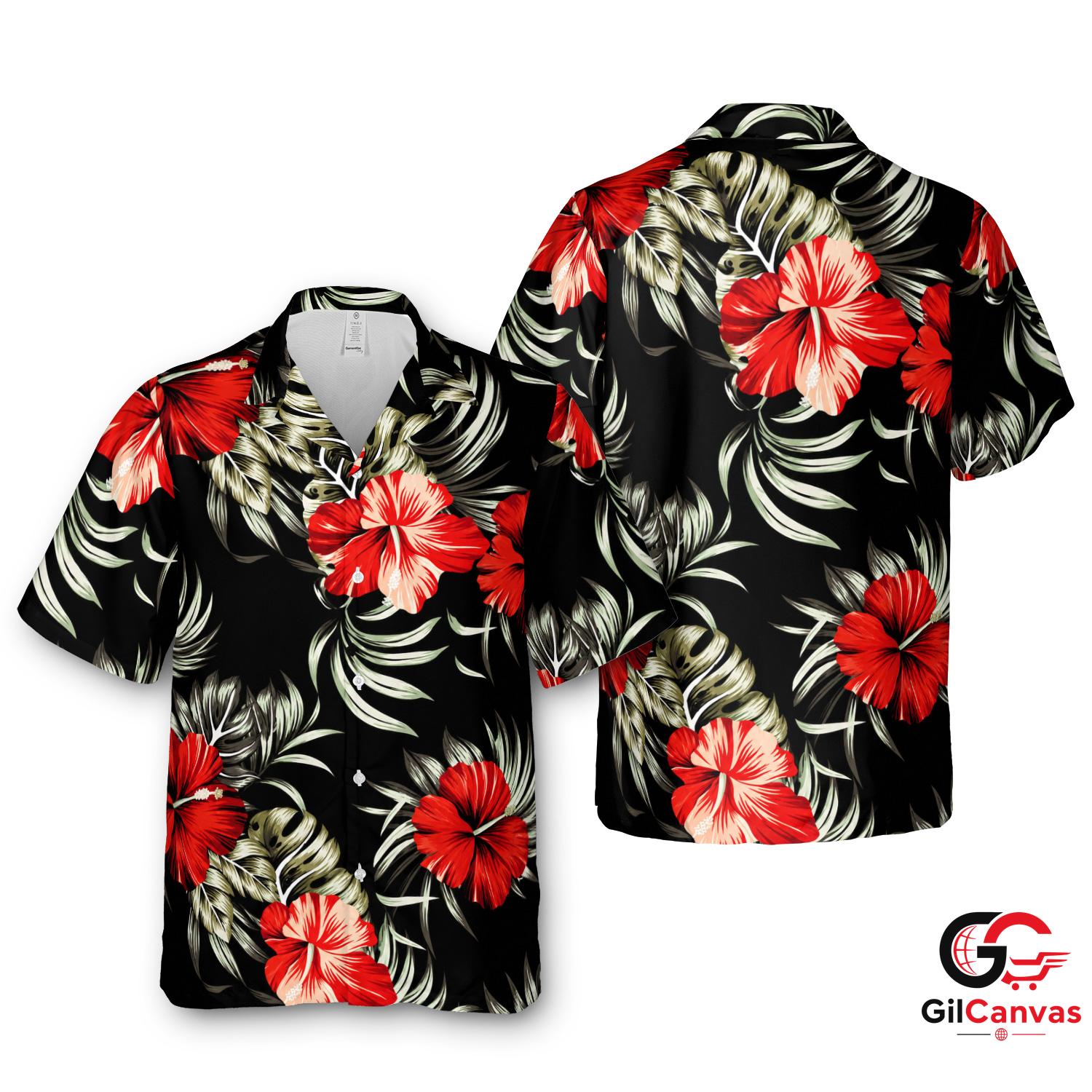 Hibiscus Flower Hawaiian Shirt Perfect For Beach Parties Unisex Summer Vibe