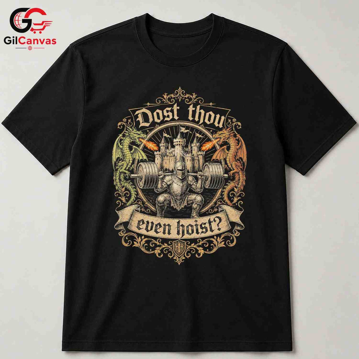 Hoist Gym Fitness T-Shirt Men Women Knight Weightlifting Fun Gift Graphic Tee