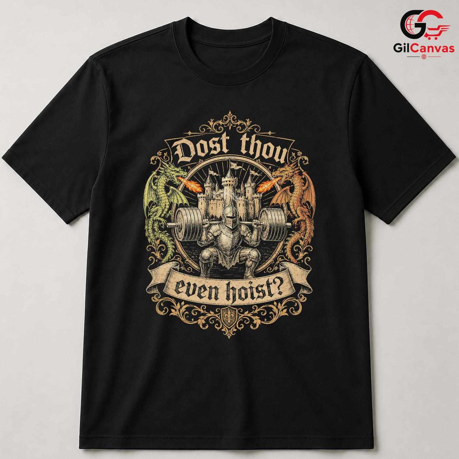 Hoist Gym Fitness T-Shirt Men Women Knight Weightlifting Fun Gift Graphic Tee