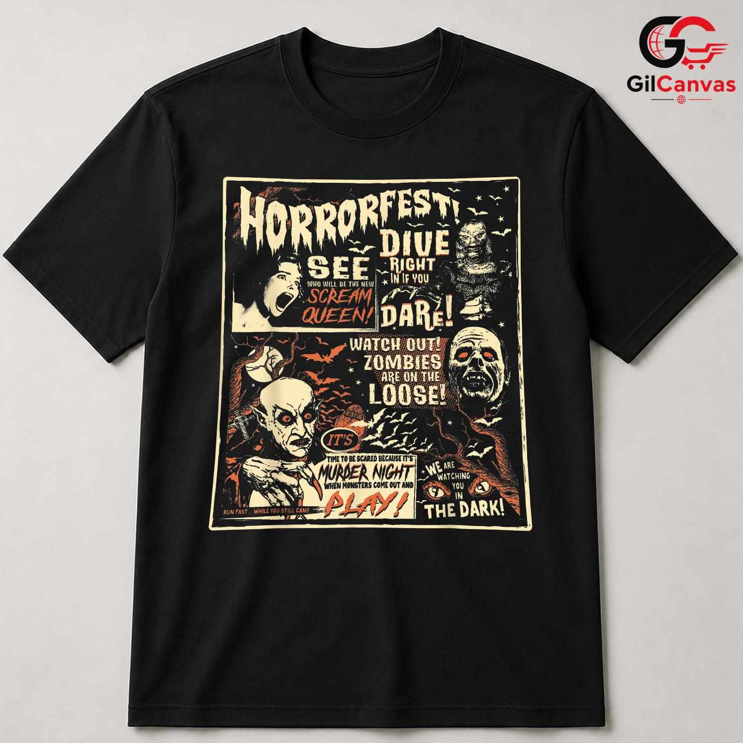 Horrorfest Spooky Event Tee Shirt Unisex Perfect Halloween Gift For Fans Men
