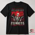 It Is What It Is Skeleton Tee Spooky Gothic Graveyard Unisex Halloween Apparel