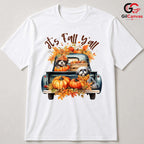Its Fall Yall Pumpkin Truck T-Shirt Unisex Cute Thanksgiving Dog Lover Gift