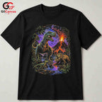 Kids Dinosaur Graphic T-Shirt Rex Triceratops Adventure Lover Boys Girls Tee