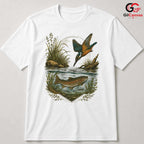 Kingfisher Bird Fishing T-Shirt Nature Lover Outdoor Unisex Graphic Apparel