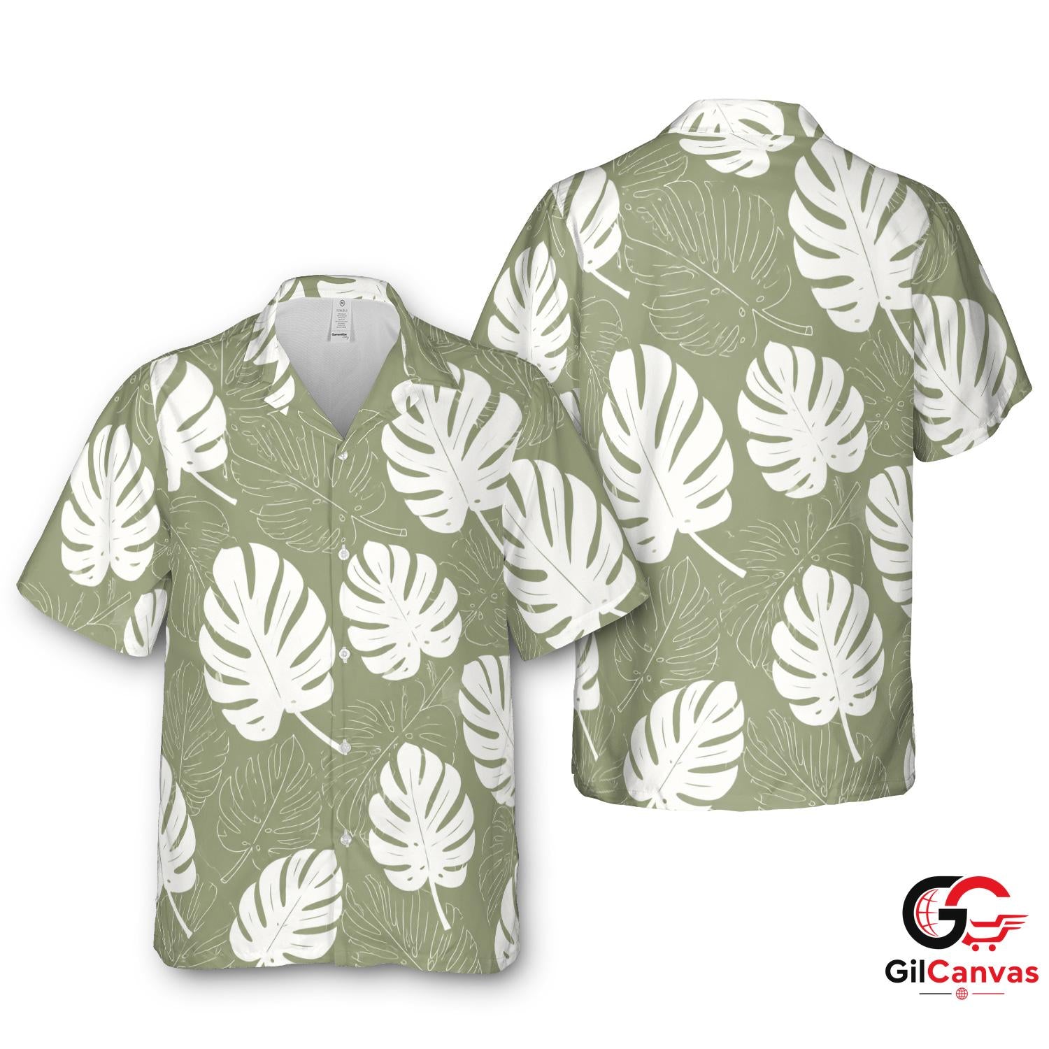 Leaf Print Tee Hawaiian Shirt For Summer Events Ideal Men Beach Vacation Fit
