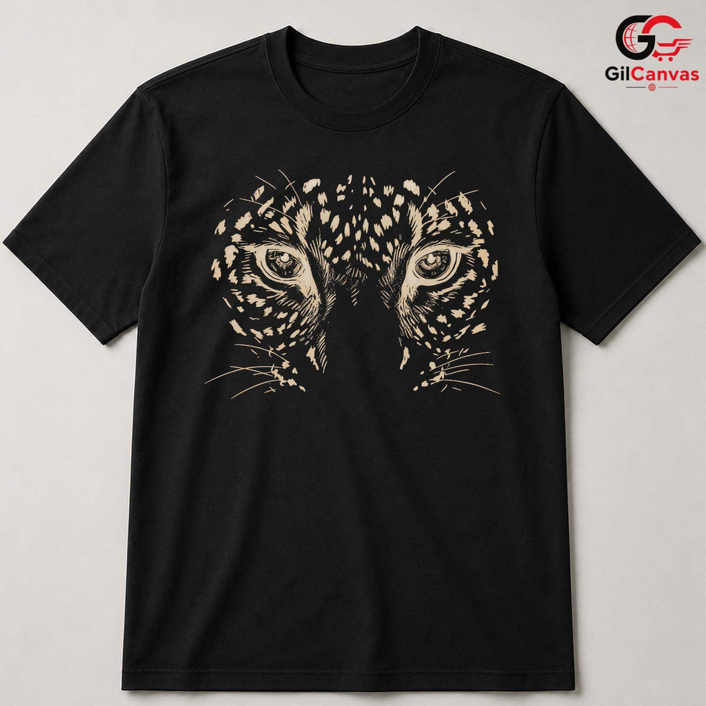 Leopard Eye Wild Cat Tee Shirt Animal Lover Unisex Graphic Fashion Apparel