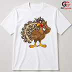Leopard Print Turkey Fall T-Shirt Unisex Funny Thanksgiving Animal Lover Gift