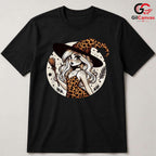 Leopard Print Witch Girl T-Shirt Unisex Spooky Season Costume Gift For Women