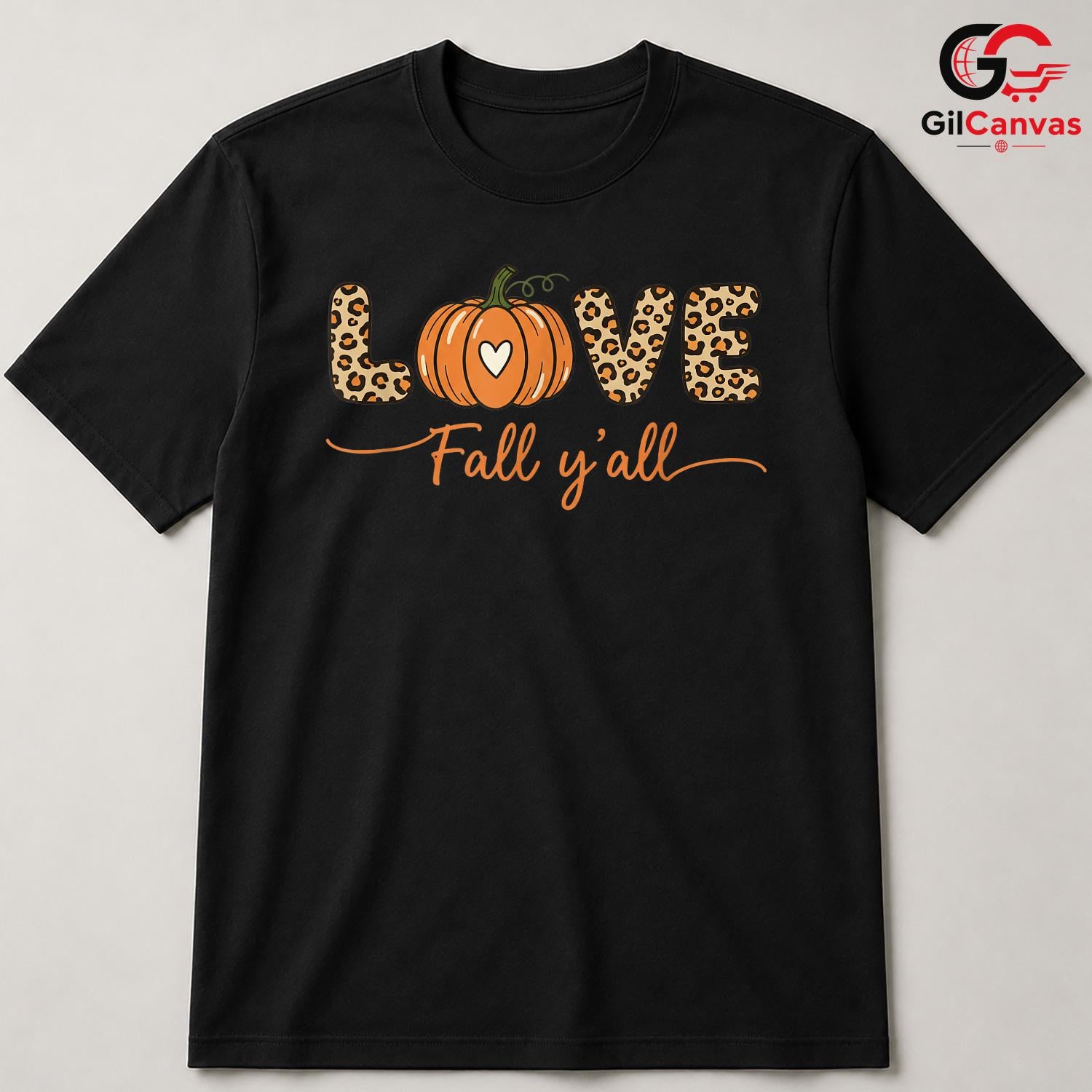 Leopard Pumpkin Fall T-Shirt Unisex Cute Autumn Graphic Gift Women And Teens