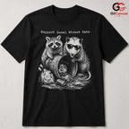 Local Street Cats Funny T-Shirt Raccoon Opossum Animal Unisex Graphic Tee