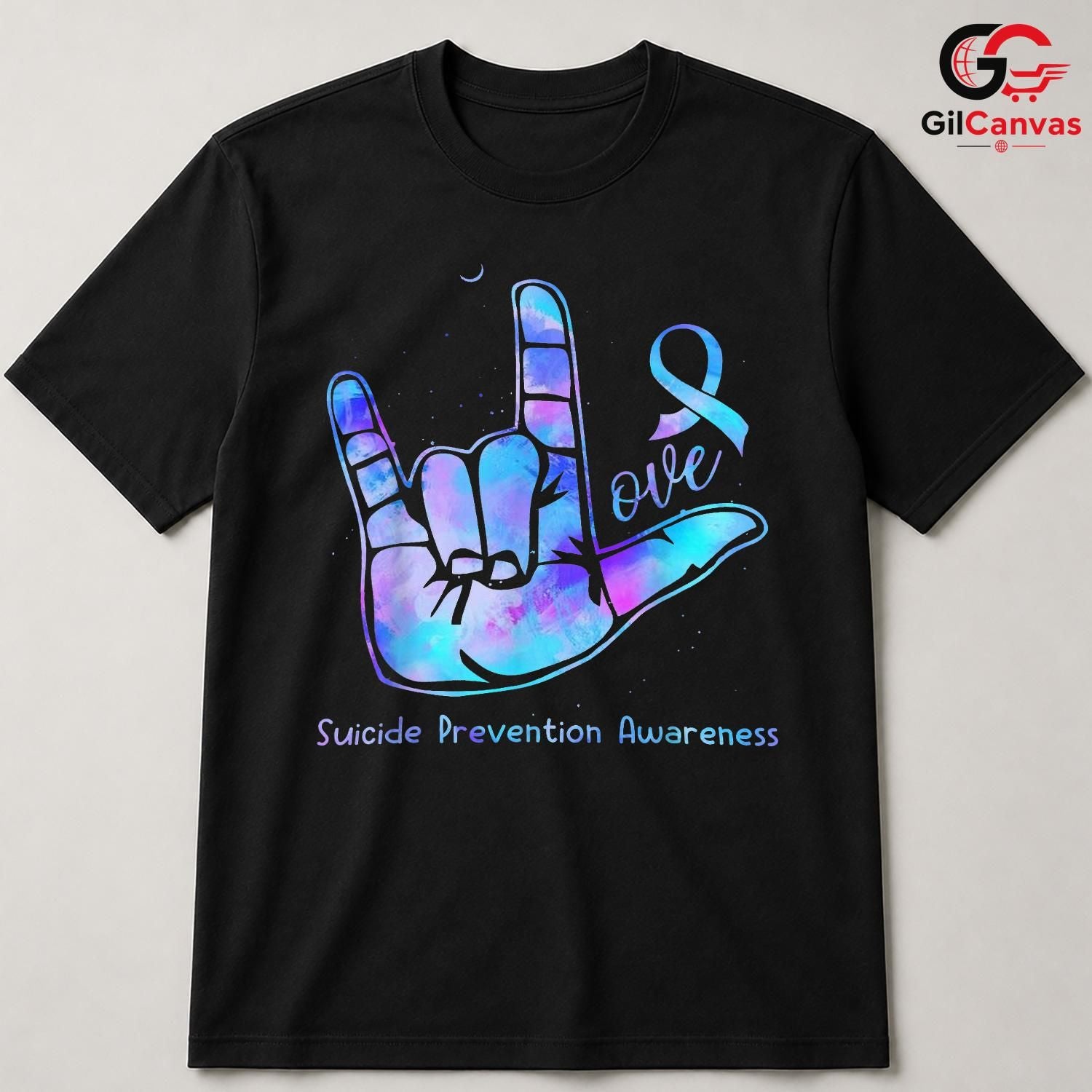 Love Hand Sign Prevention Tee Unisex Suicide Awareness Supporter Gift All