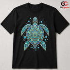 Mandala Turtle Ocean Tee Shirt Unique Beach Vibe Art Unisex Graphic Apparel