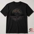 Moonlit City Forest Skyline T-Shirt Scenic Night Sky Unisex Graphic Apparel Tee