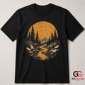 Mountain Forest River T-Shirt Scenic Nature Lover Unisex Adventure Graphic Tee