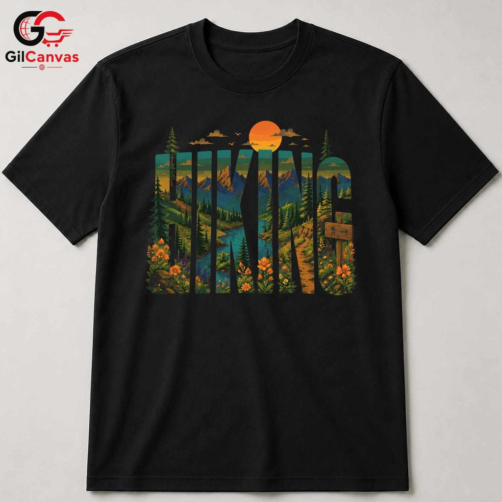 Mountain Hiking Graphic Tee Outdoor Activity Adventure Wear Unisex Gift Idea