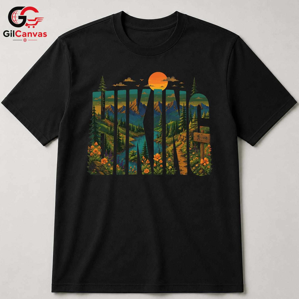 Mountain Hiking Graphic Tee Outdoor Activity Adventure Wear Unisex Gift Idea