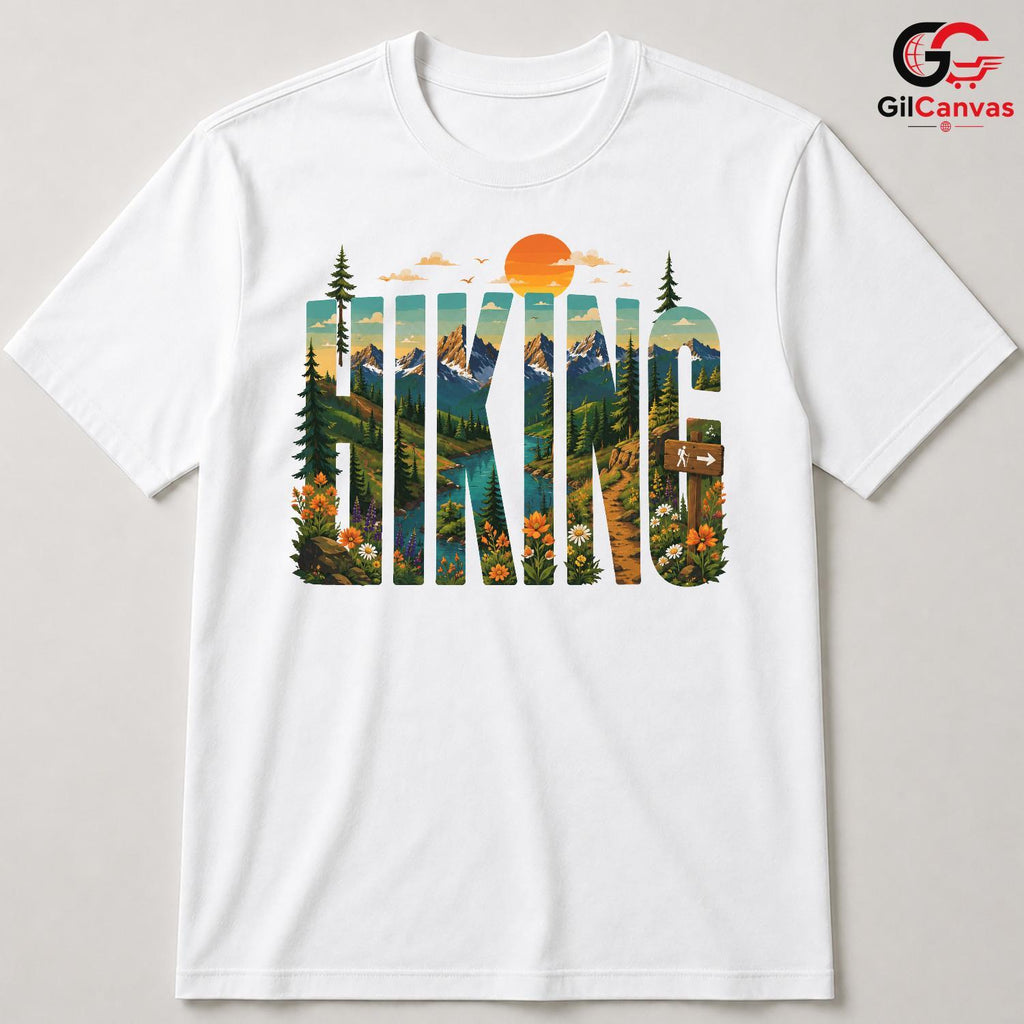 Mountain Hiking Graphic Tee Outdoor Activity Adventure Wear Unisex Gift Idea