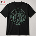 Mountain Landscape T-Shirt Nature Lover Outdoor Adventure Men Women Cool Tee