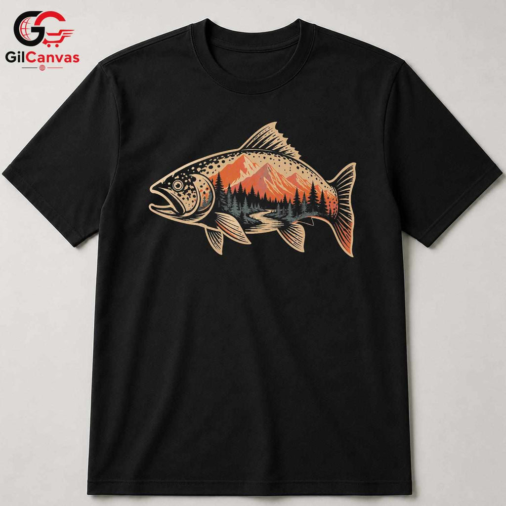 Mountain Trout Fishing Shirt Outdoor Enthusiast Perfect Gear Unisex Apparel