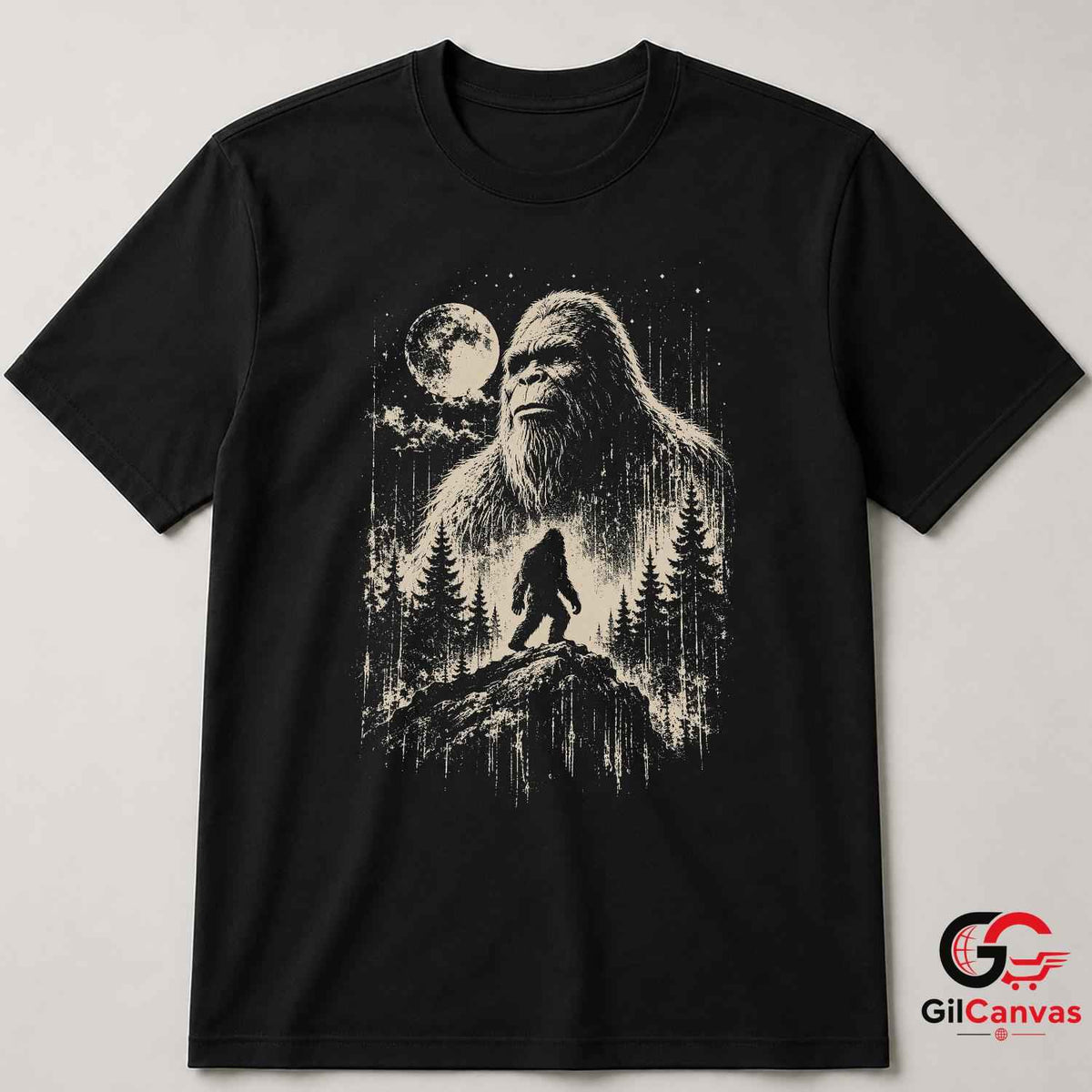 Mythical Bigfoot Halloween T-Shirt Nature Adventure Lover Unisex Graphic Tee