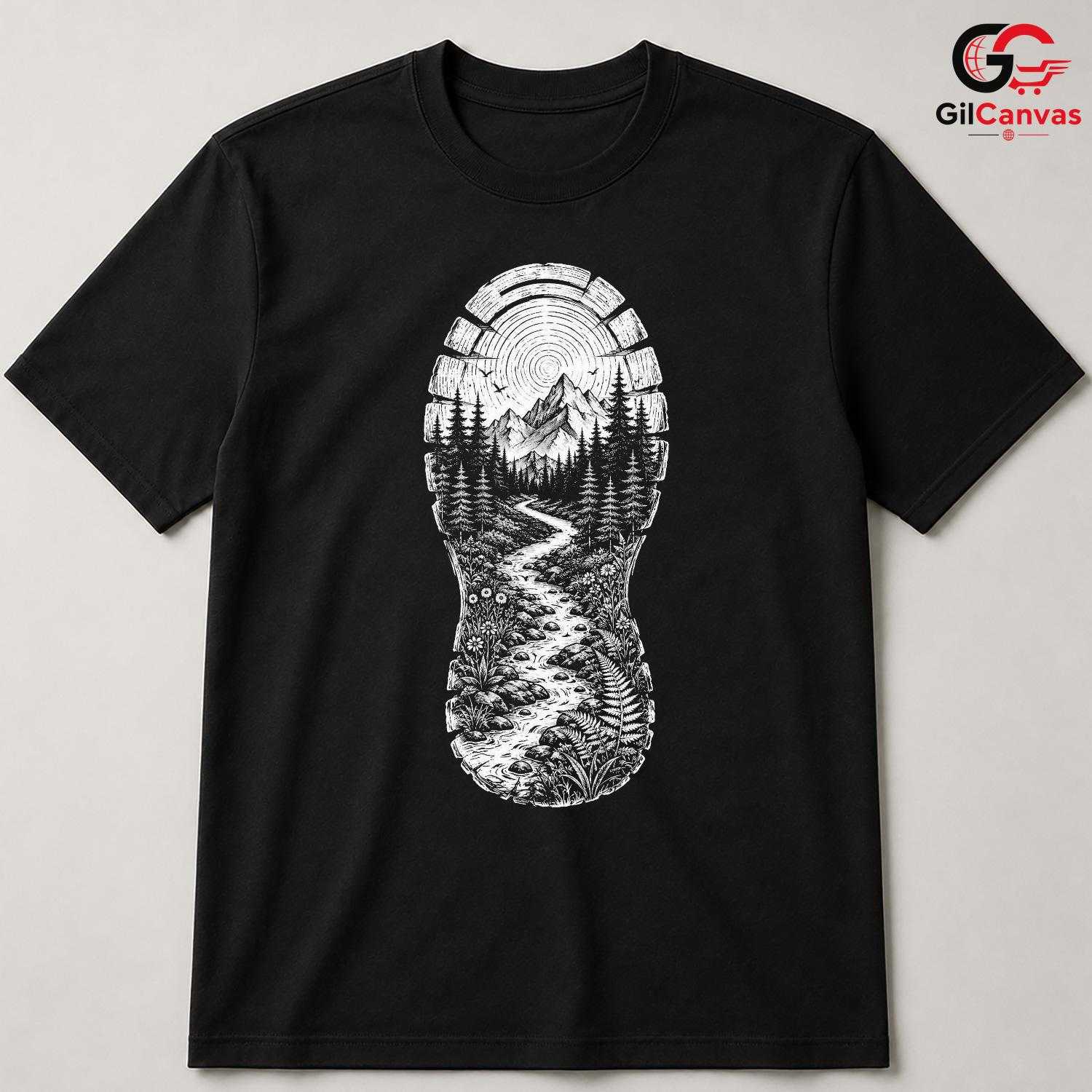Nature Hiking Adventure T-Shirt Outdoor Enthusiast Unisex Graphic Apparel Tee