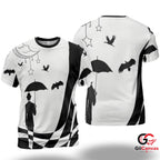 Night Sky Moon 3D T-Shirt, Stylish Unisex Halloween Tee Gift For Art Lovers