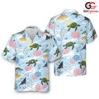 Ocean Life Coral Reef Shirt, Premium Unisex Sea Turtle Top For Summer Beach