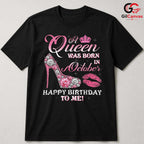 October Birthday Queen T-Shirt Unisex Fun Celebration Gift Idea For Her Women