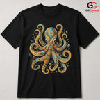 Ornate Mandala Octopus T-Shirt Bohemian Deep Sea Unisex Marine Art Graphic Tee