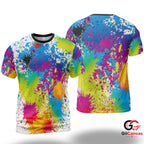 Paint Splash Art 3D T-Shirt, Vibrant Unisex Festival Graphic Tee For Summer
