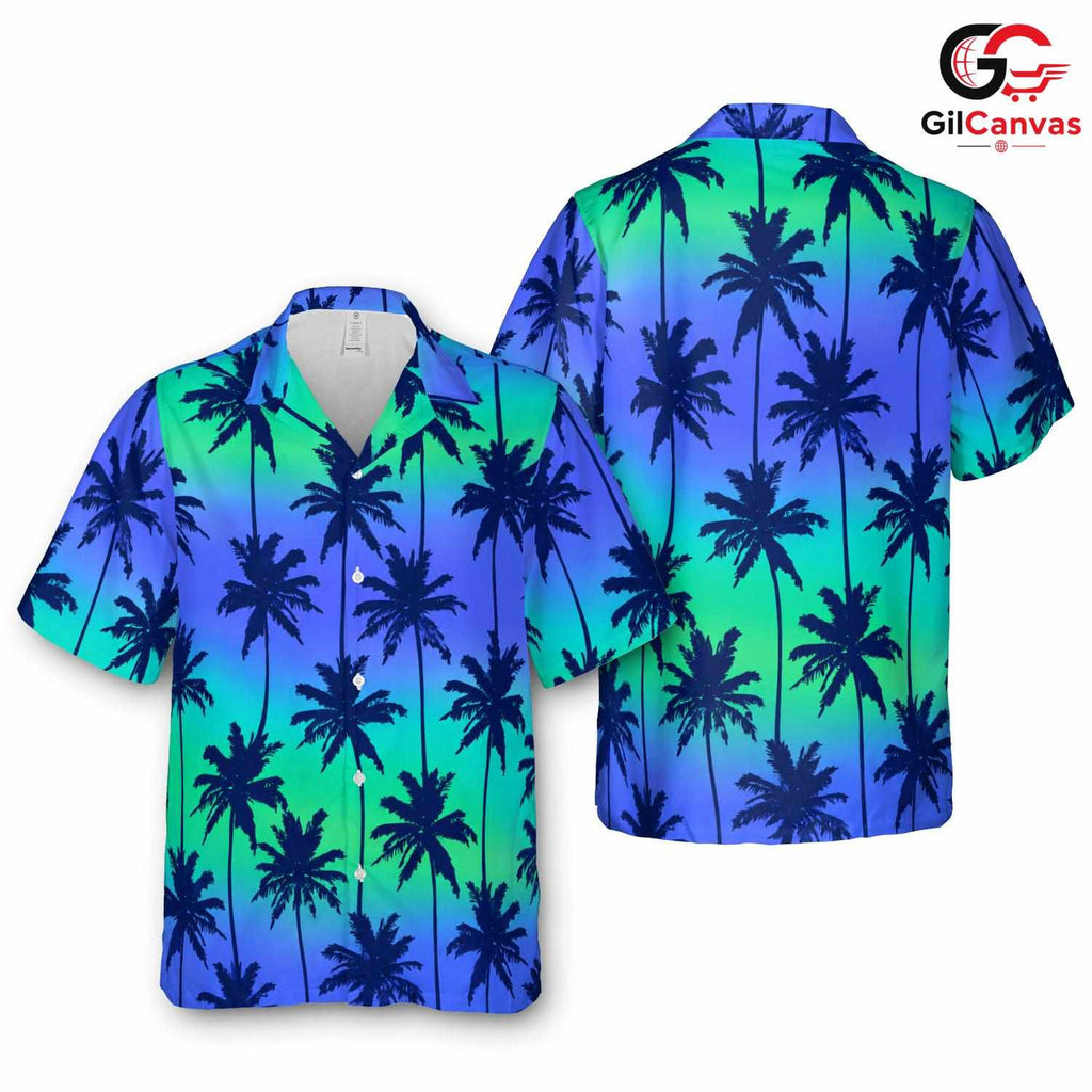 Palm Tree Tropical Shirt Men, Ideal Casual Style Summer Beach Parties