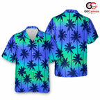 Palm Tree Tropical Shirt Men, Ideal Casual Style Summer Beach Parties
