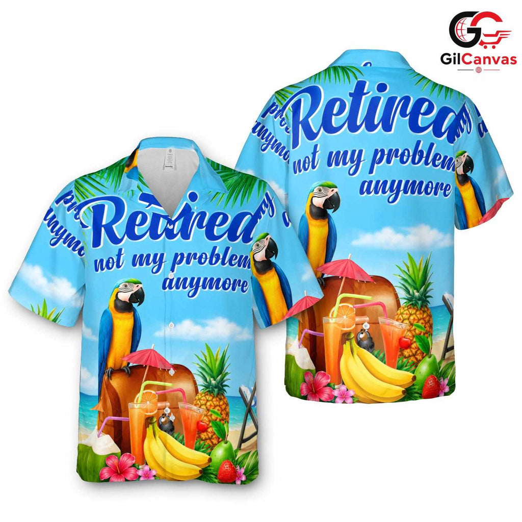 Parrot Design Hawaiian Shirt, Best Tropical Fun for Men Beach Vacations