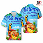 Parrot Design Hawaiian Shirt, Best Tropical Fun for Men Beach Vacations