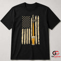 Patriotic Beer Drinking Flag T-Shirt Independence Day Unisex Graphic Apparel Tee