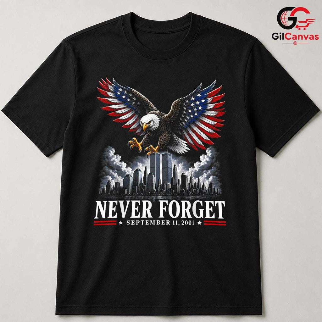 Patriotic Eagle Memorial Shirt Unisex Never Forget September Event Gift Adults